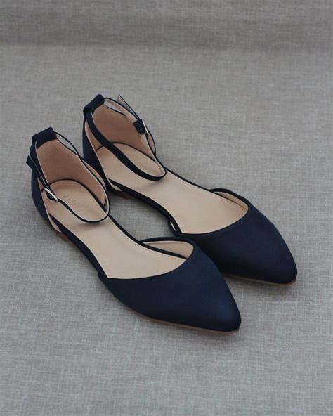 navy blue flats wide width|navy blue flat boots.